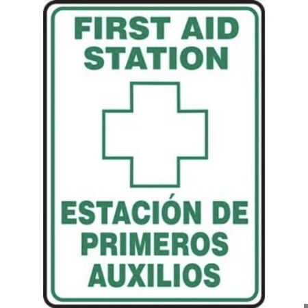 Accuform BILINGUAL Safety Sign FIRST AID SBMFSR504VP SBMFSR504VP
